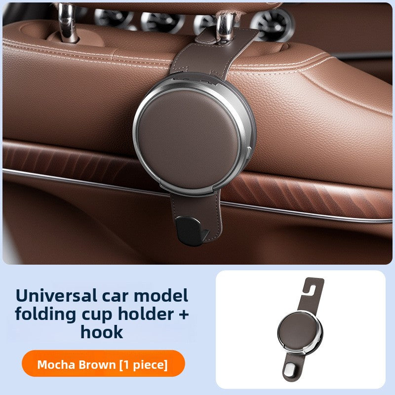 Car door cup holders for in-car storage