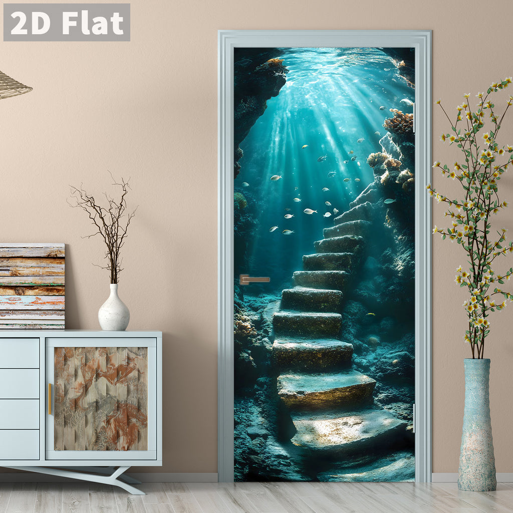 Creative Wooden Door Refurbished Door Stickers Wall Stickers teemdrop