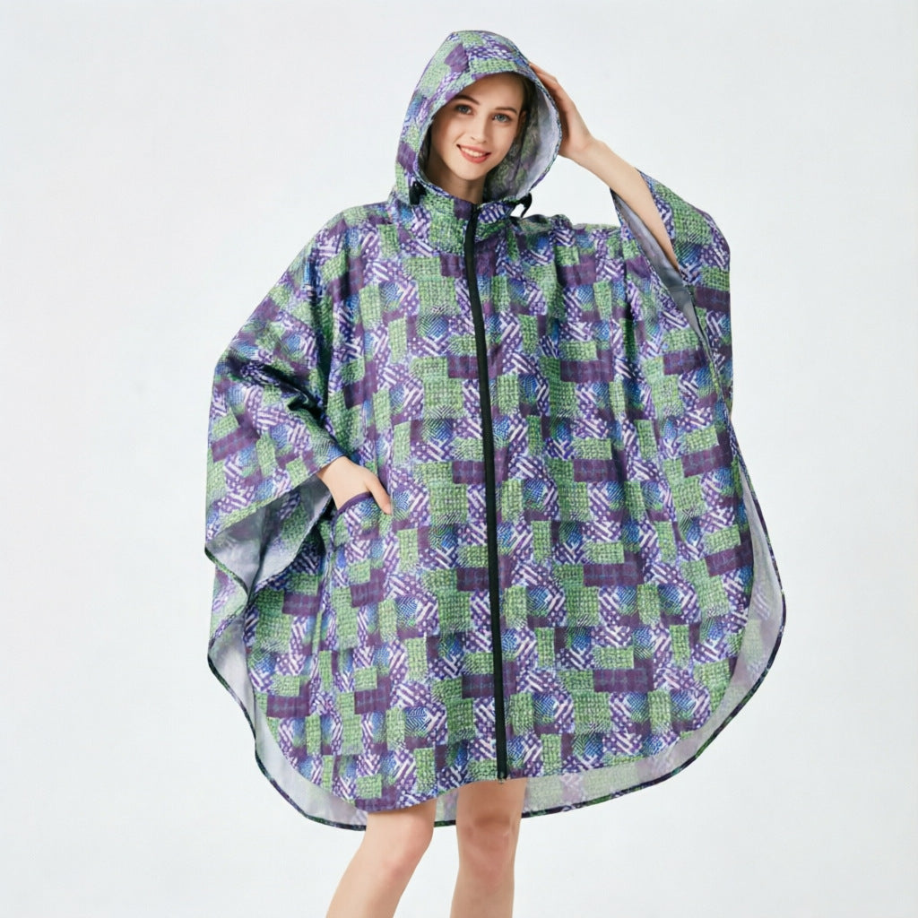 Printed one-piece raincoat teemdrop