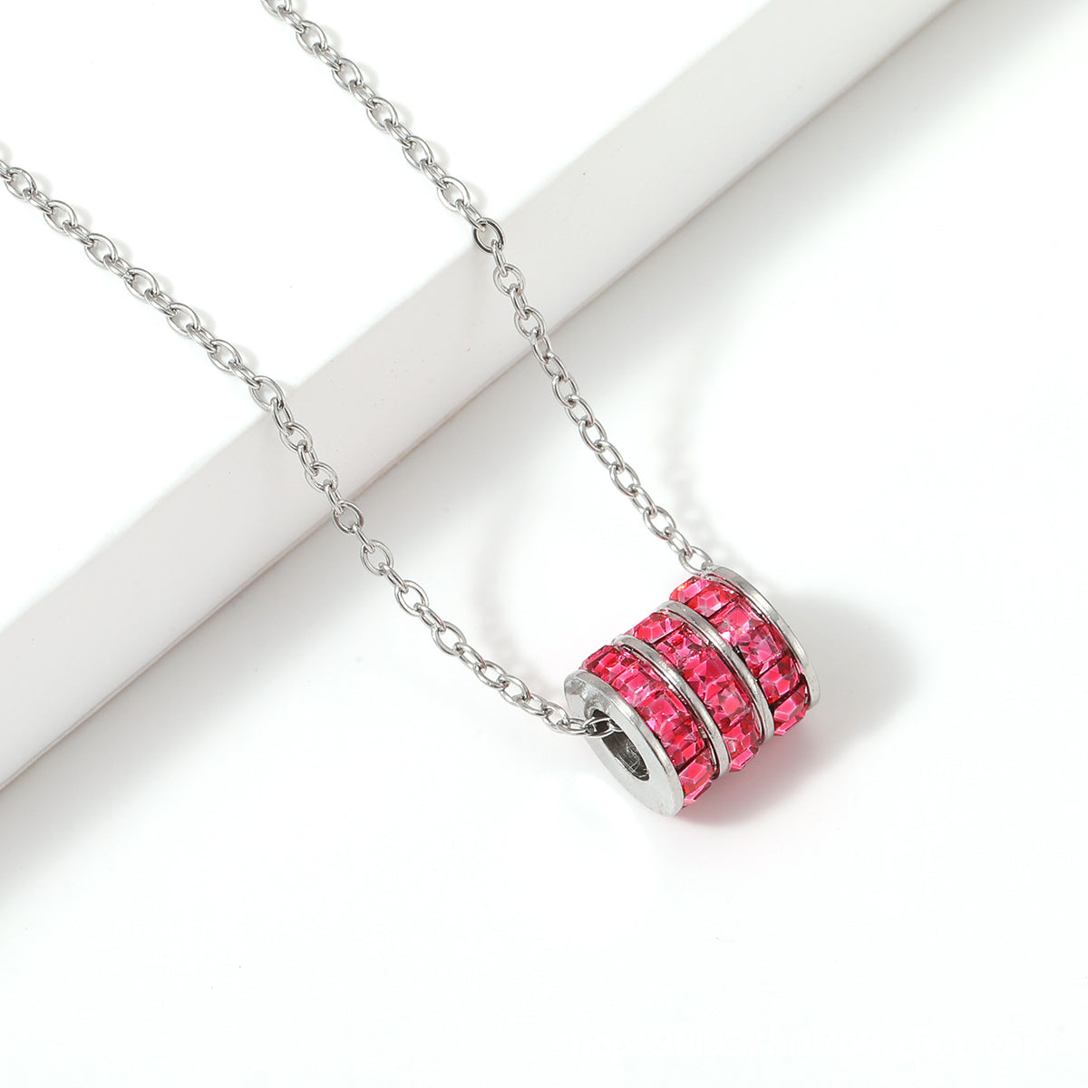 Birthstone Stainless Steel Adjustable Necklace