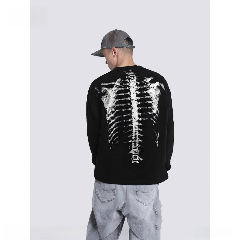 Long-sleeved round-neck men's hoodie