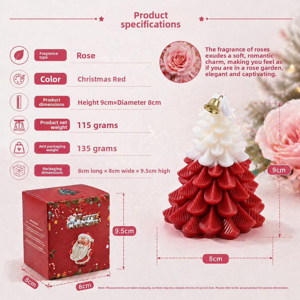 Handmade Christmas Tree Scented Candle Novelty Holiday Gift Box Set teemdrop