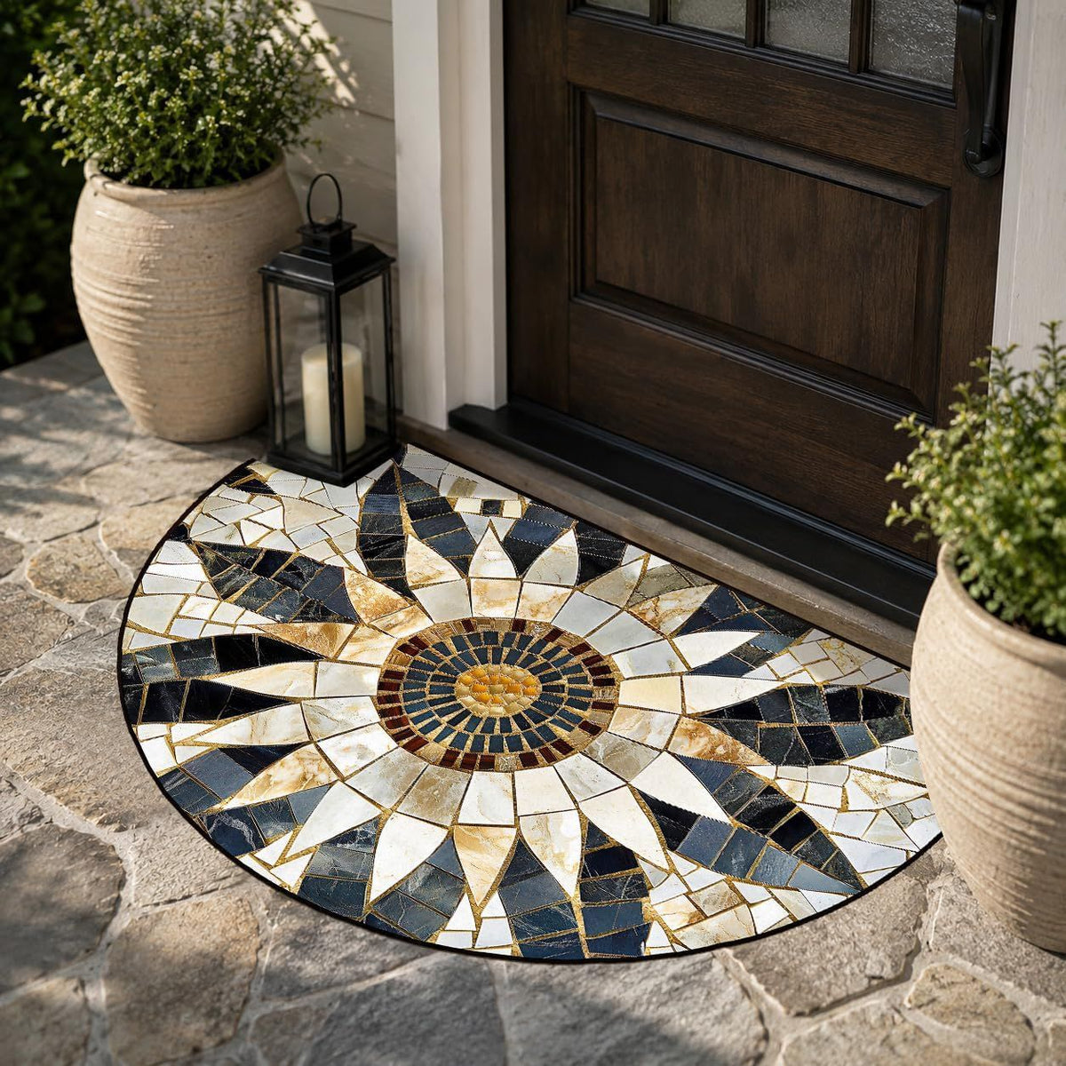 3D Vision Semi-Circular Floor Mat