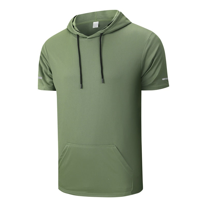 Mens Quick Dry Hooded Ice Silk Tank Top