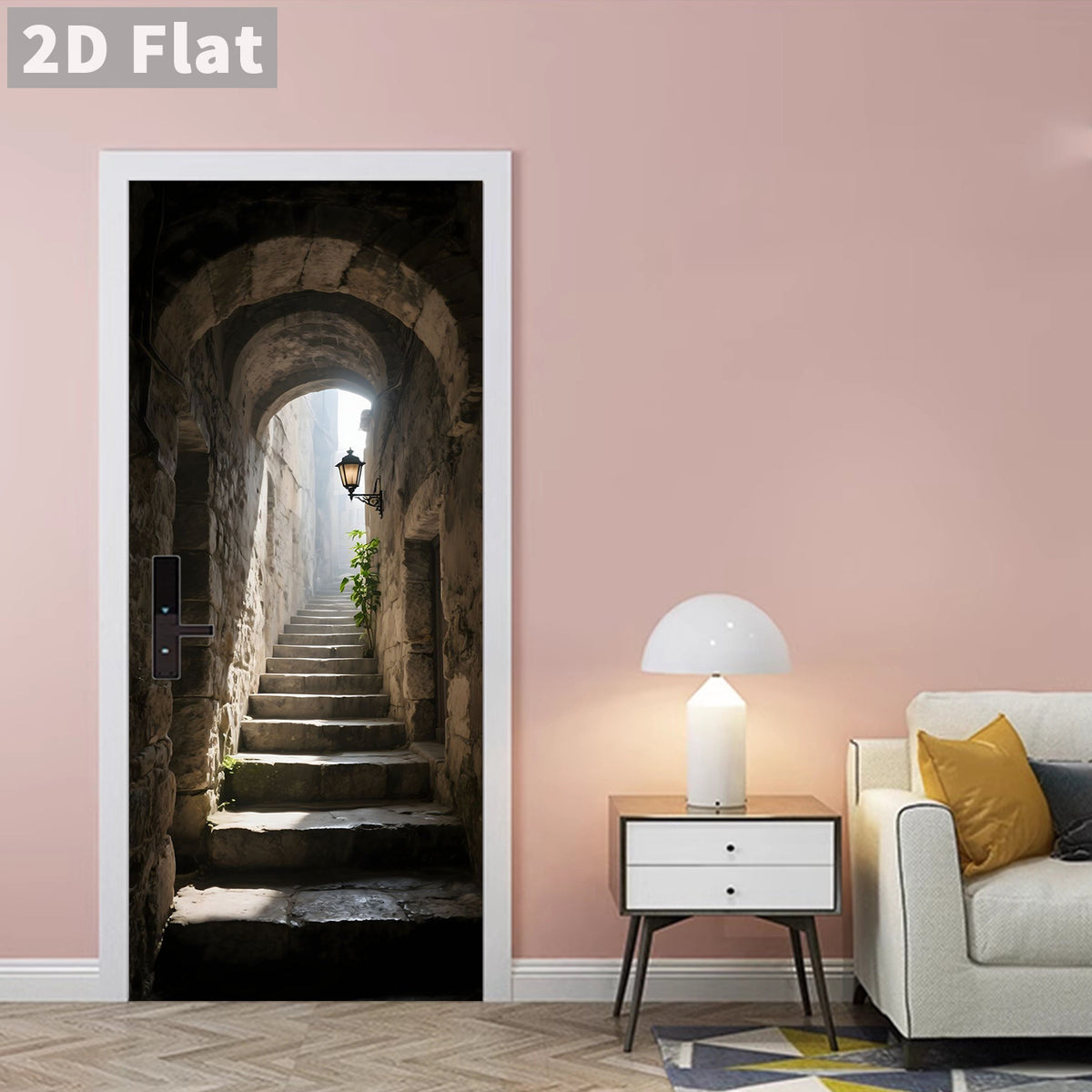 Creative Wooden Door Refurbished Door Stickers Wall Stickers teemdrop