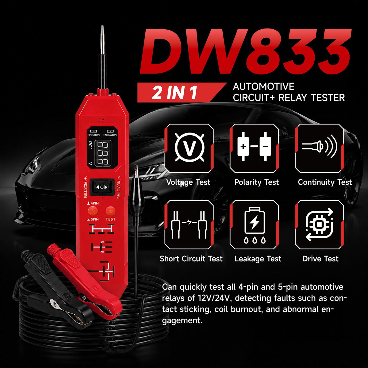 Automotive Relay Circuit Diagnostic Tester