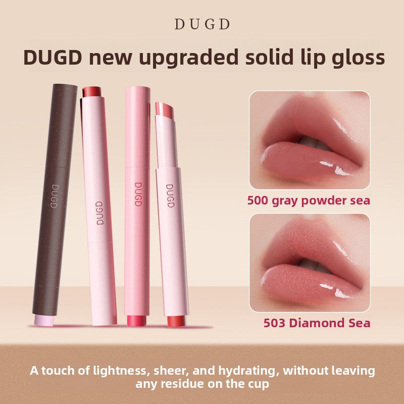 Film-Forming Solid Lip Gloss, Water-Glossy Mirror Finish, Long-Lasting Non-Transfer Plumping Lipstick Pen with Fine Shimmer teemdrop