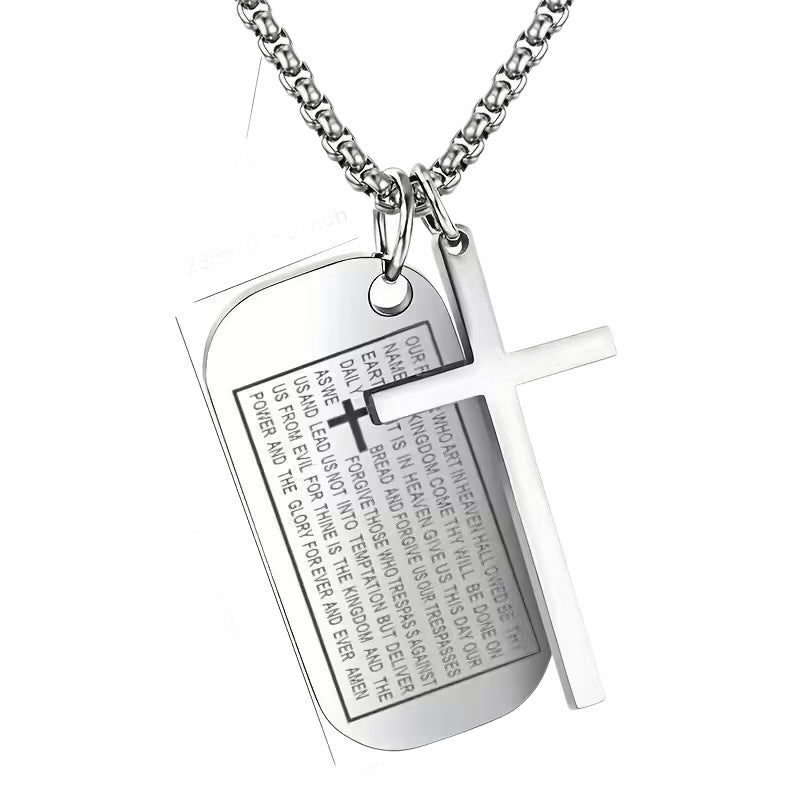 Men's Stainless Steel Pendant Necklace teemdrop