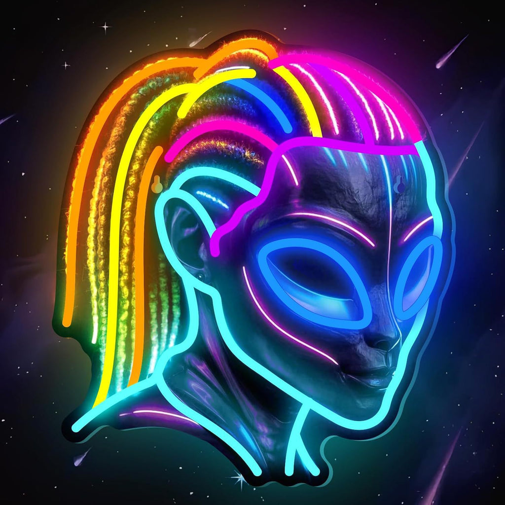 Alien UFO LED Neon Sign Light for Bedroom Game Room Bar Party Decoration teemdrop
