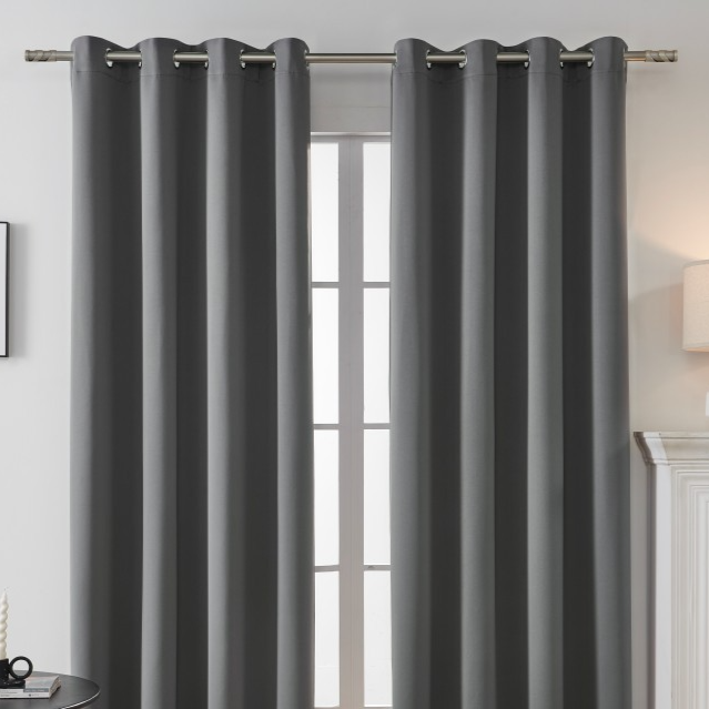 Curtain fabric in solid color with thickened design for shading and heat insulation. teemdrop
