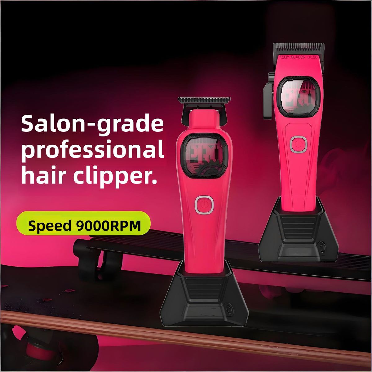 Professional Cordless Hair Clipper with Titanium Ceramic Blade teemdrop
