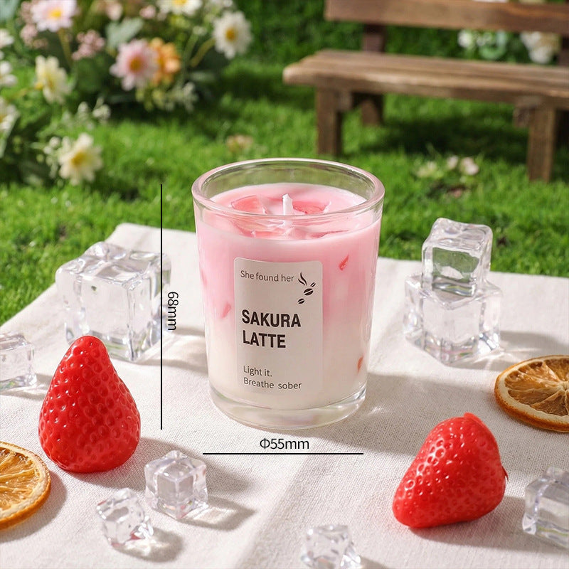 Creative Matcha Cup-Shaped Jelly Wax Scented Candle