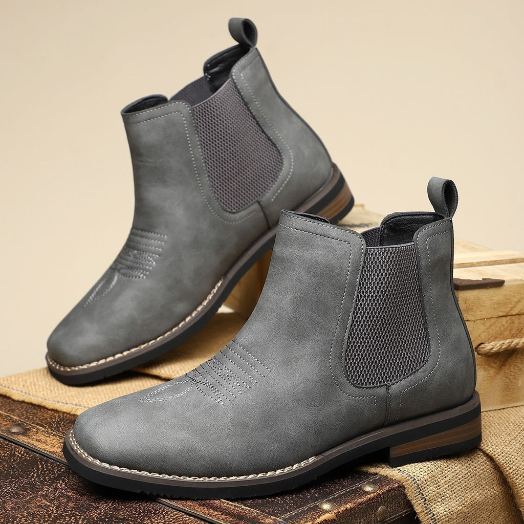Men's Chelsea Style Faux Leather Mid-Calf Casual Boots teemdrop