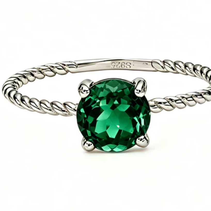 Twisted rope braided ring