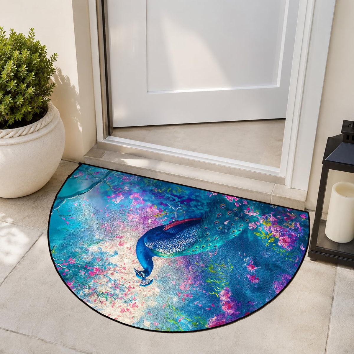 3D Vision Semi-Circular Floor Mat