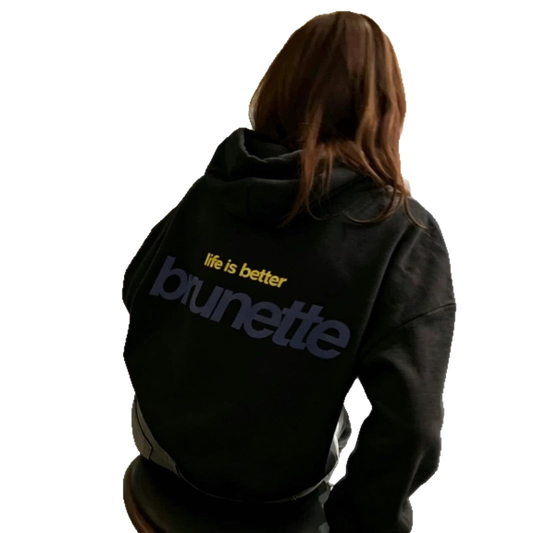 Women's hooded pullover sweater teemdrop