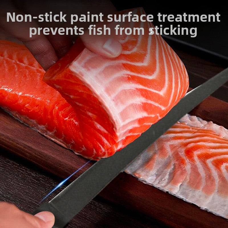 Portable Fishing Knife Set Non-Stick Meat Slicing Tool with Protective Cover Comfort Grip teemdrop