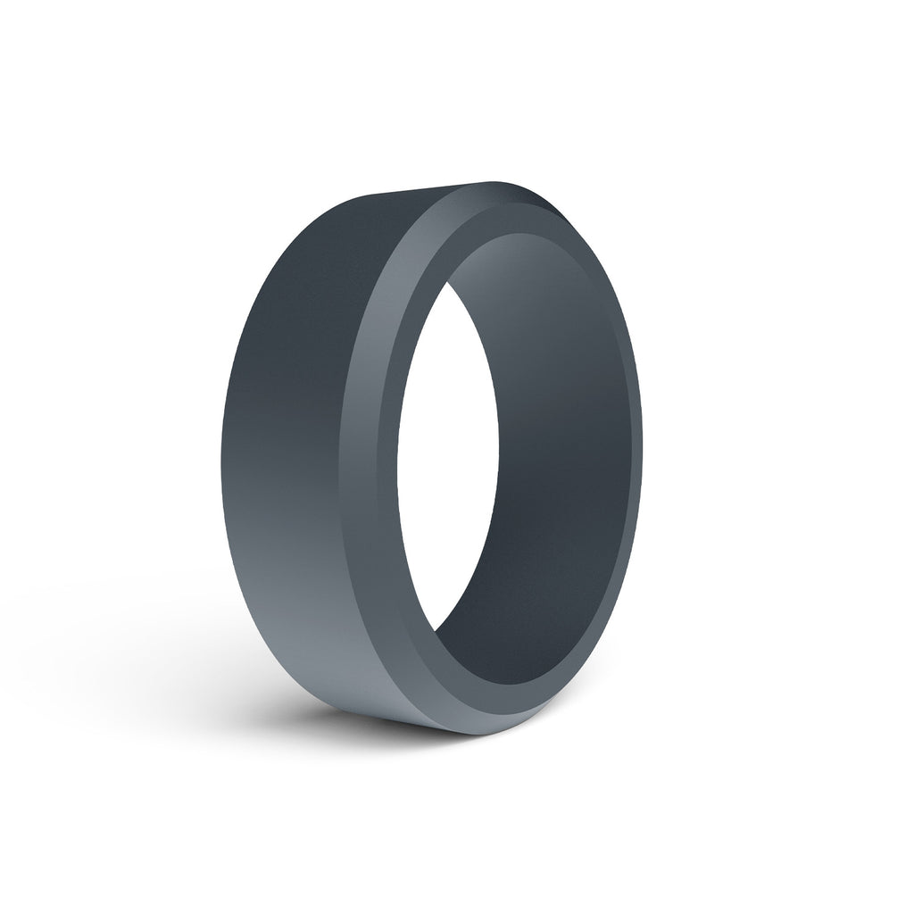 Wide Beveled Silicone Ring