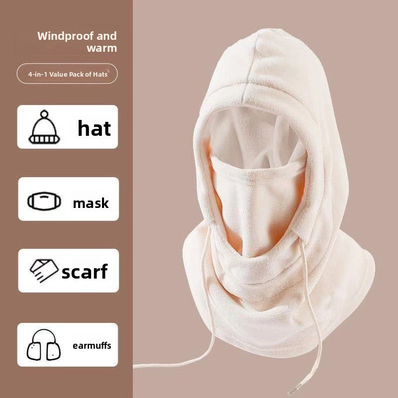 Warmth-Keeping Down Guarded Neck Hat