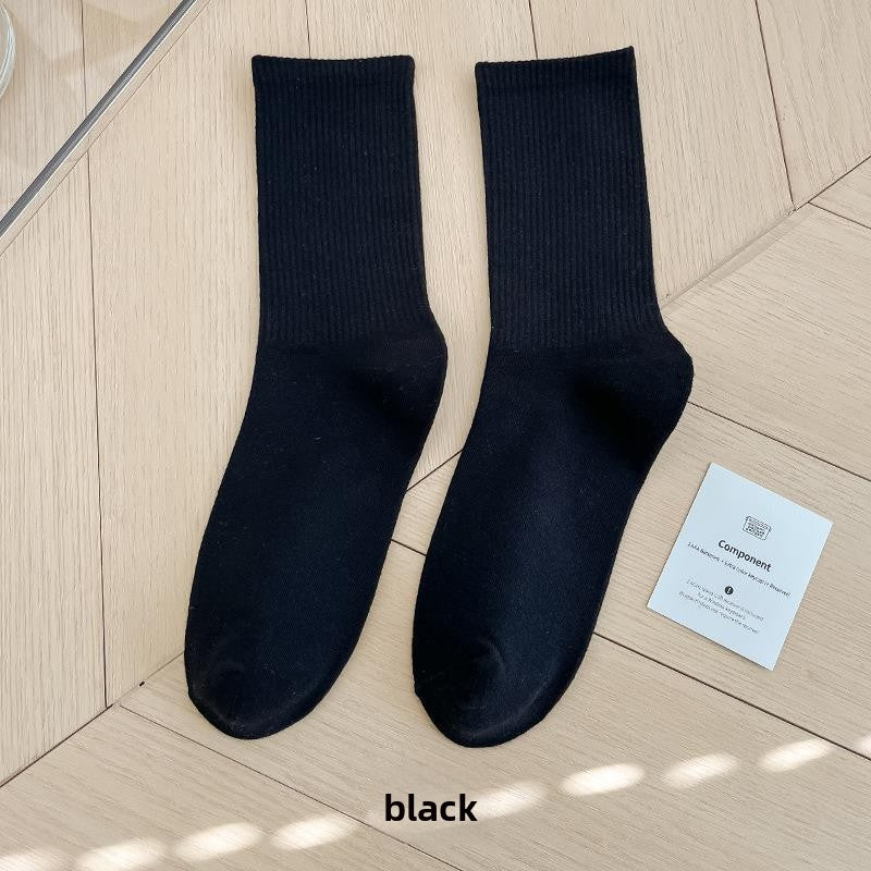 Unisex Combed Cotton Mid-Calf Socks teemdrop
