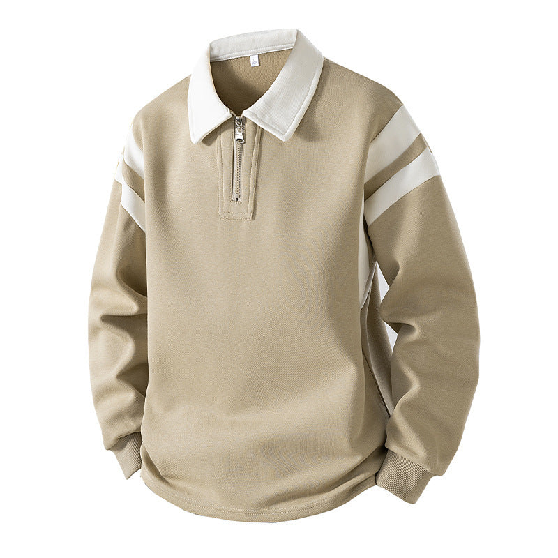 Retro half-zip polo hoodie teemdrop