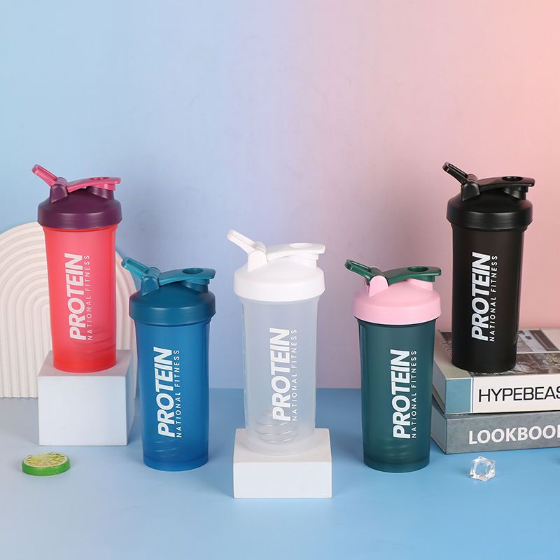 Portable 700ml Protein Shaker Cup Leak-Proof Mixing Water Bottle teemdrop