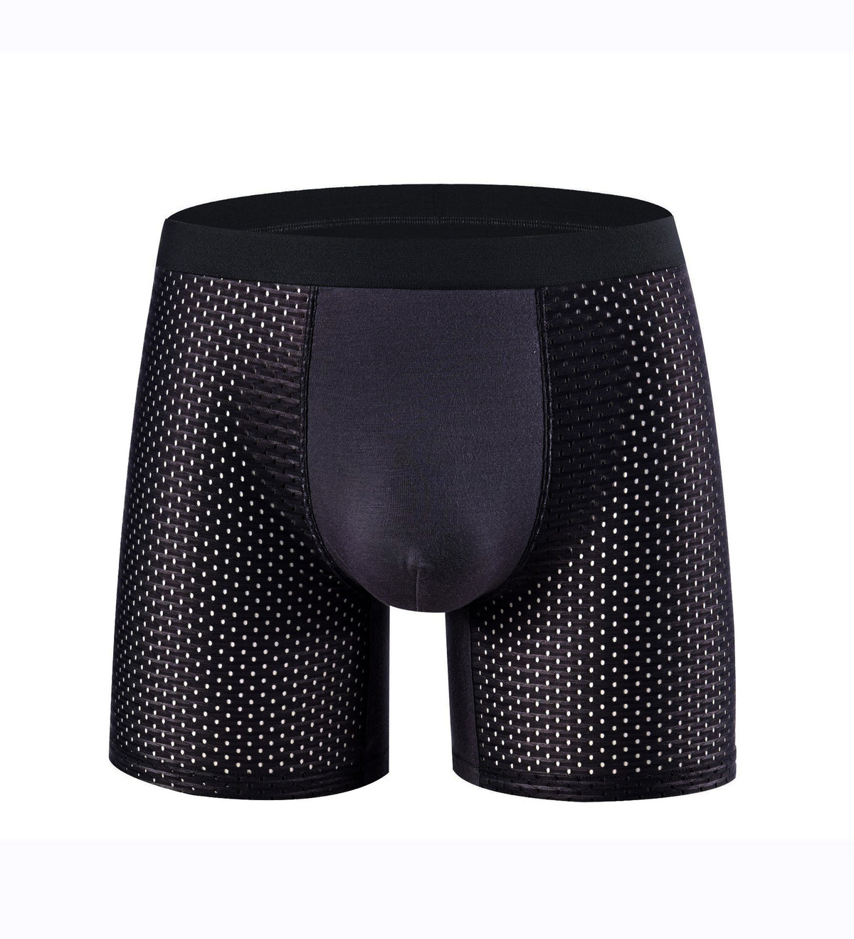 Men Mesh Underwear Sports Extended AntiWear Boxer Briefs Breathable QuickDry