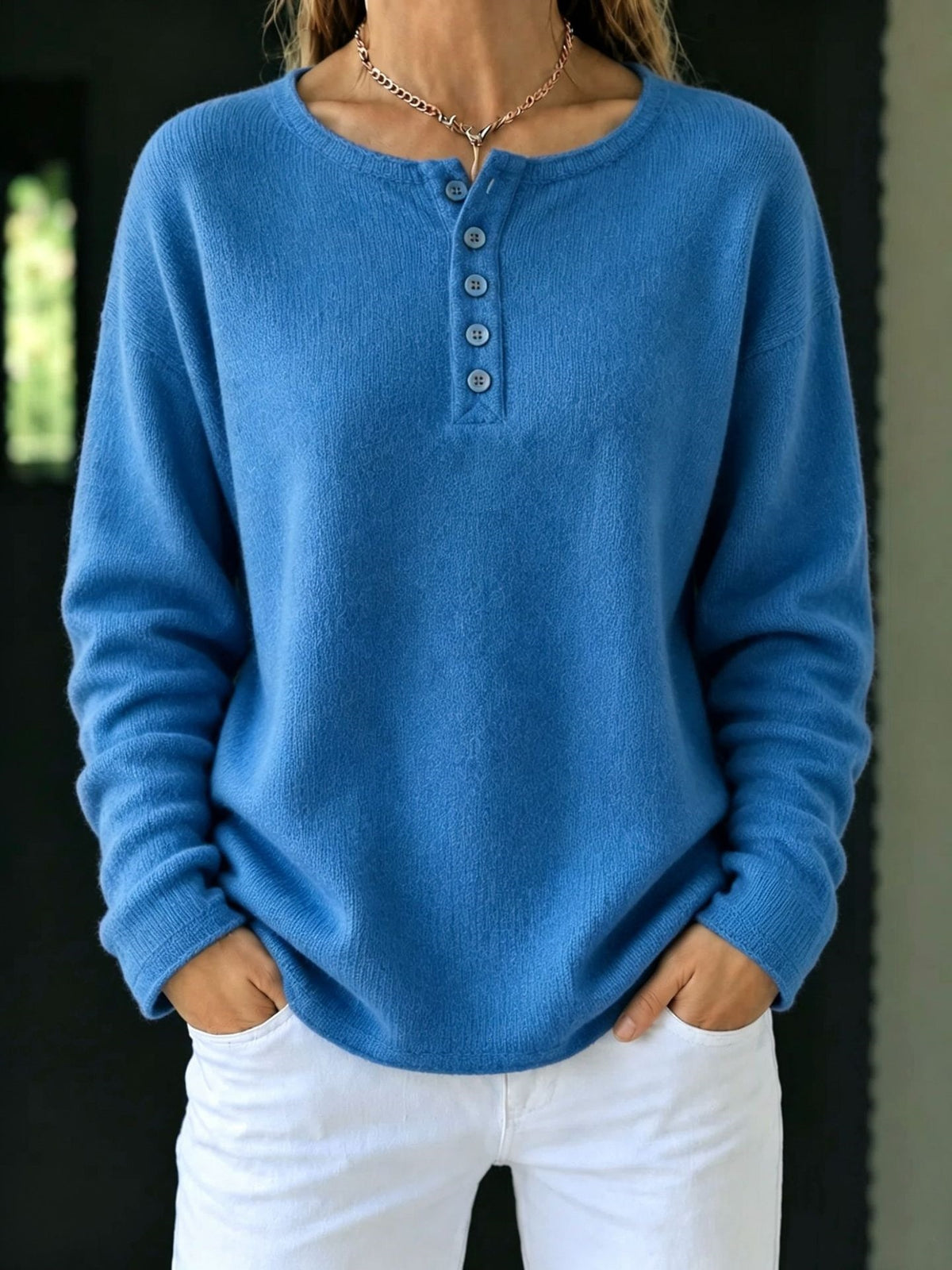 Women's Solid Color Button-Up Knit Cardigan Long Sleeve Casual Outerwear Coat teemdrop