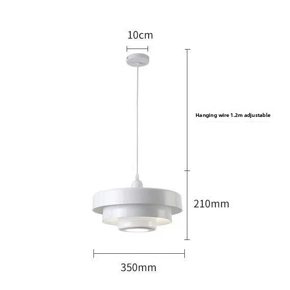 Nordic Minimalist Retro Cake-Shaped Pendant Light Tri-Color LED Aluminum