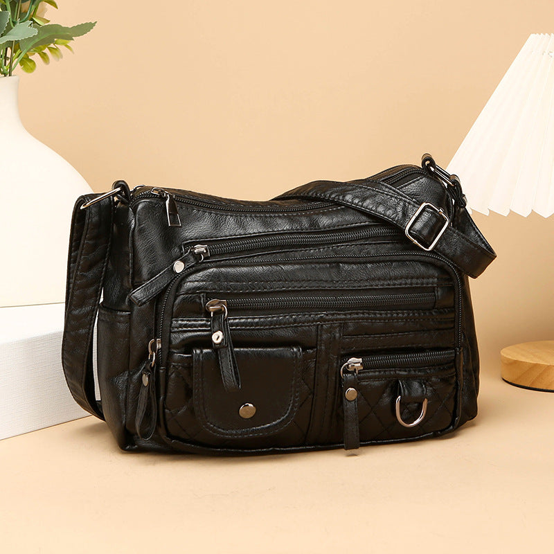 Soft PU Leather Casual Women's Single Shoulder Bag teemdrop