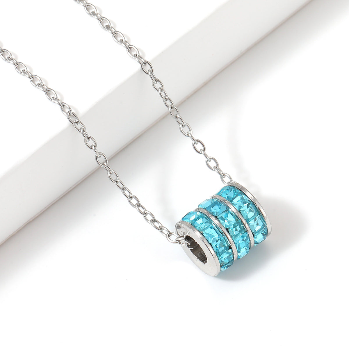 Birthstone Stainless Steel Adjustable Necklace