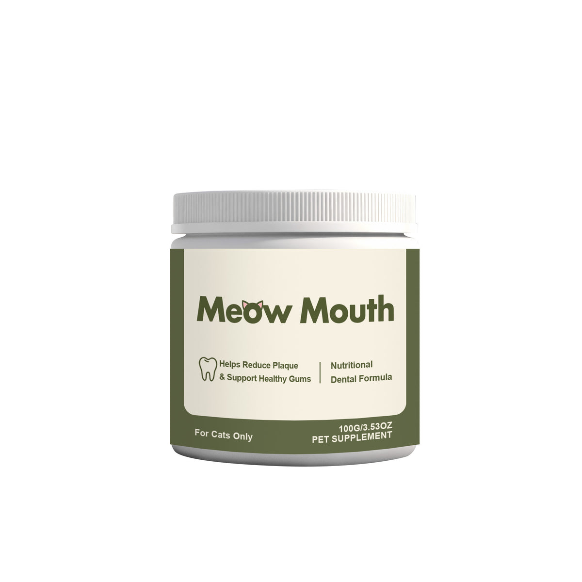 Cats are fed with food mixed with oral cleaning powder to remove tartar teemdrop