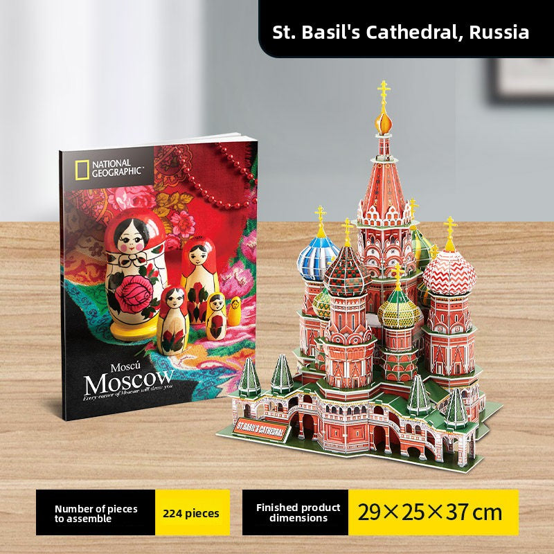 3D Paper Puzzle National Geographic World Architecture Model for Kids