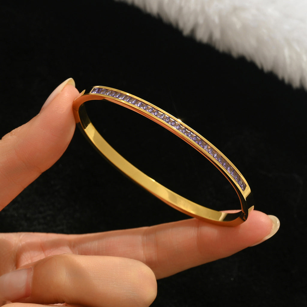 Gold-colored stainless steel bracelet teemdrop