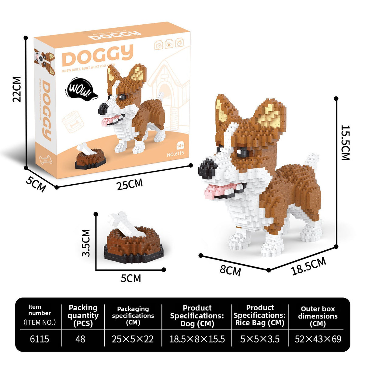 Dog Breed Building Block teemdrop