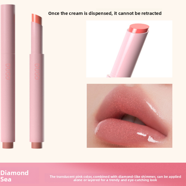 Film-Forming Solid Lip Gloss, Water-Glossy Mirror Finish, Long-Lasting Non-Transfer Plumping Lipstick Pen with Fine Shimmer teemdrop
