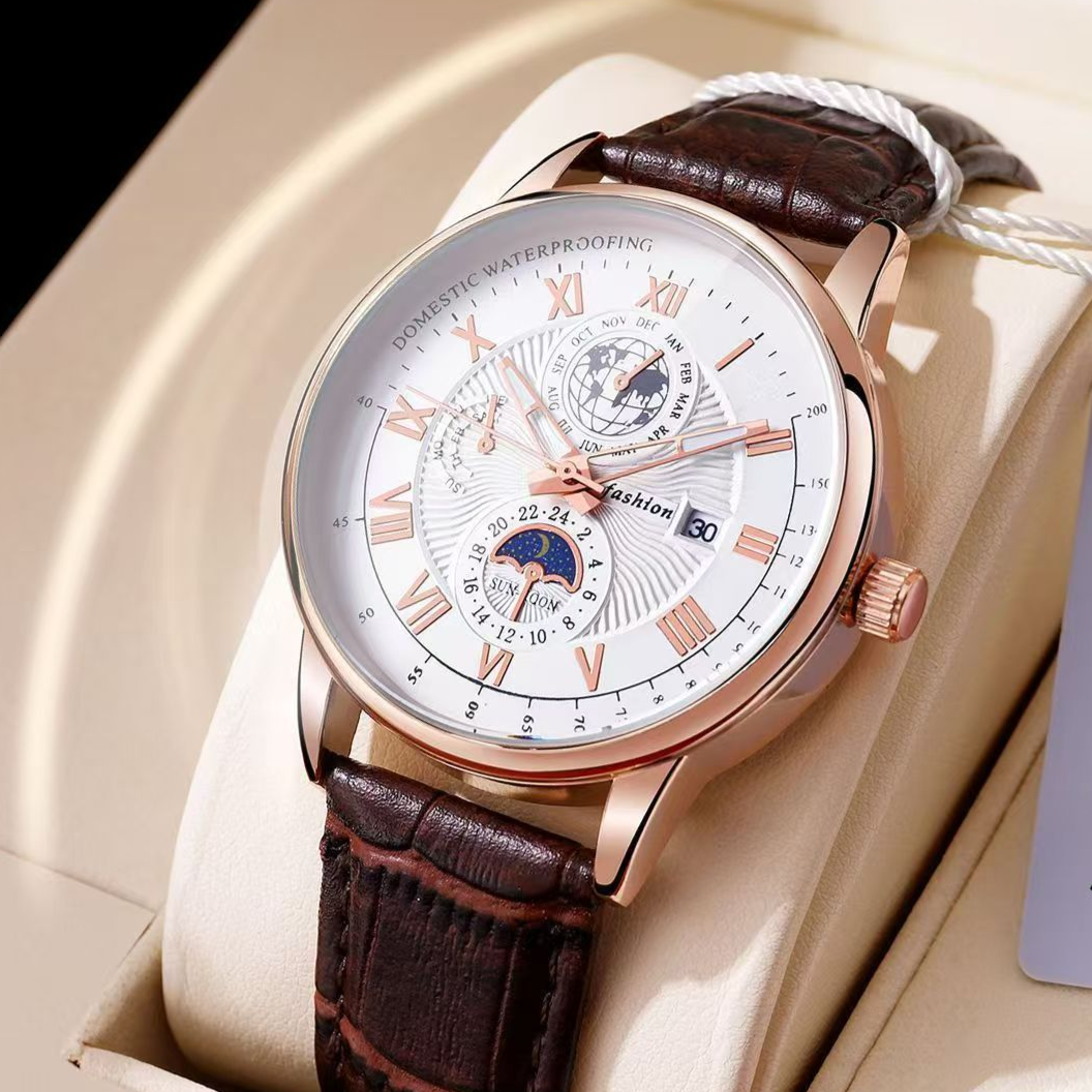 luminous waterproof calendar watch