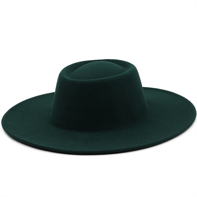Unisex Wide Brim Woolen Hat teemdrop