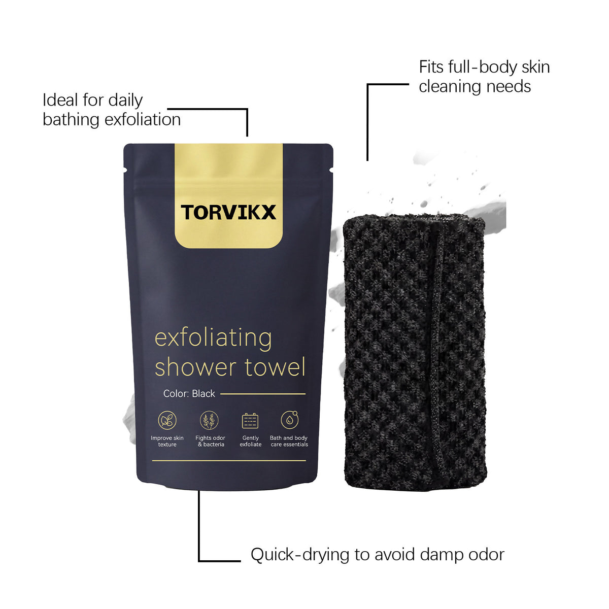 Exfoliating Face and Body Scrub Washcloth teemdrop