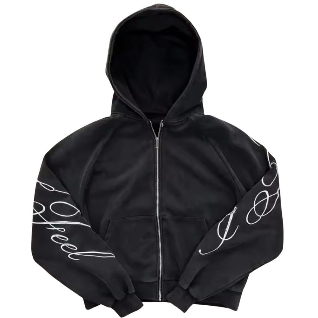 Women Letter Print Hooded Sweatshirt