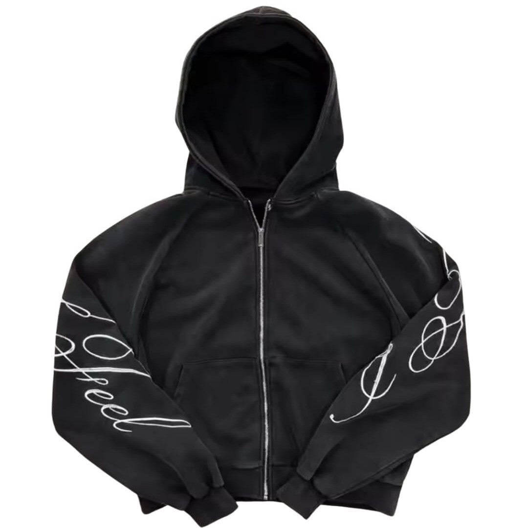 Women Letter Print Hooded Sweatshirt