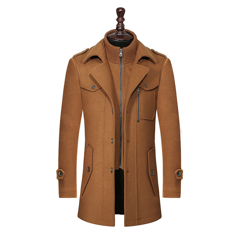 Men's business woolen coat