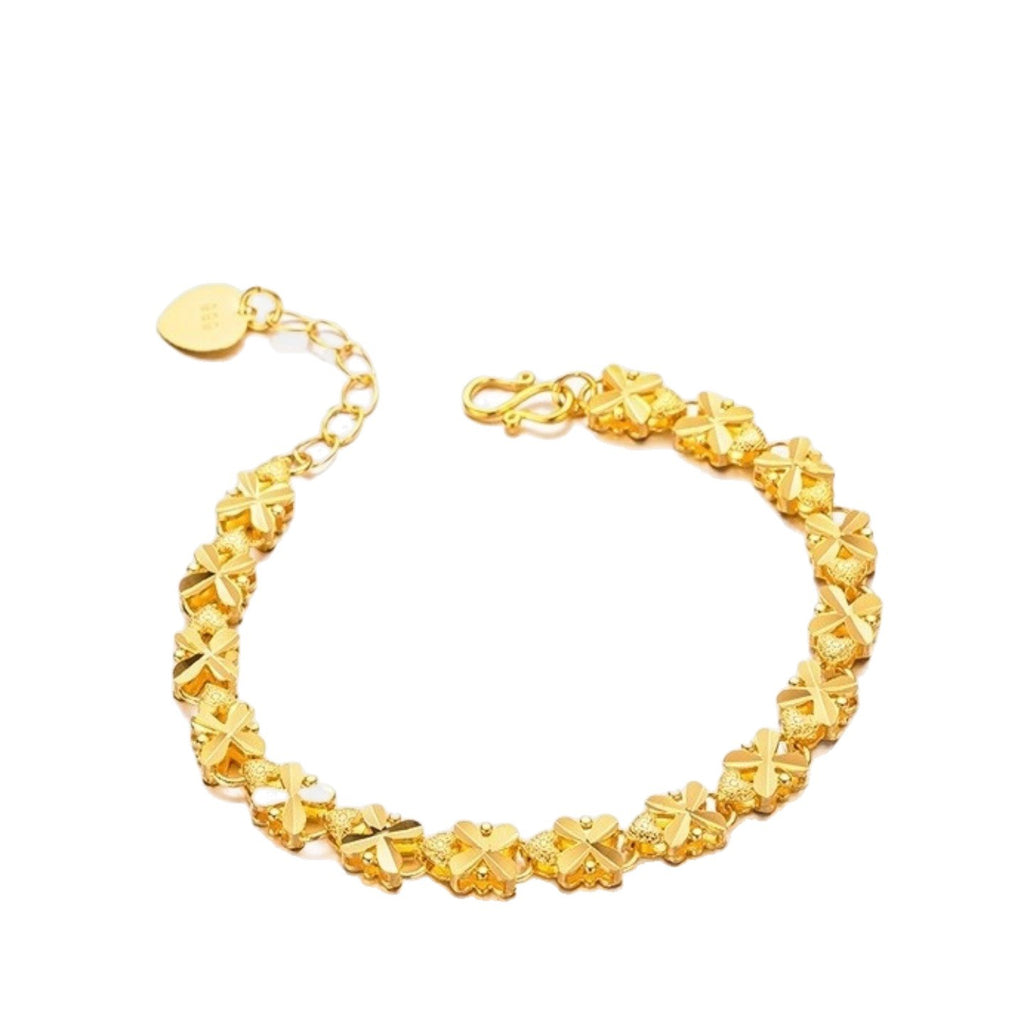 Women's Four-Leaf Clover Gold Plated Bracelet