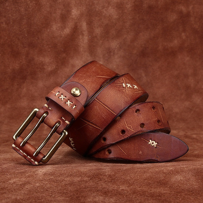 Double-prong buckle belt teemdrop