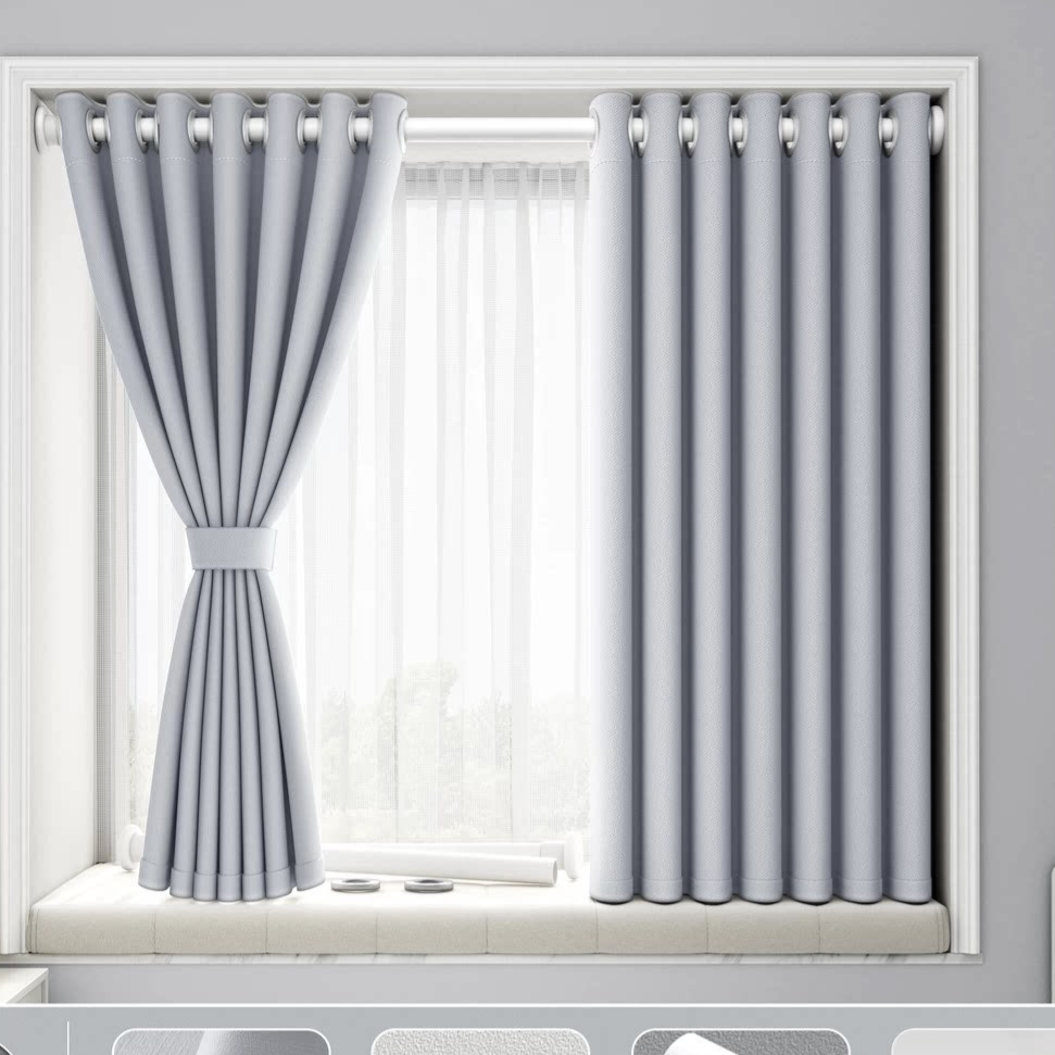 Wireless blackout curtains without holes drilled