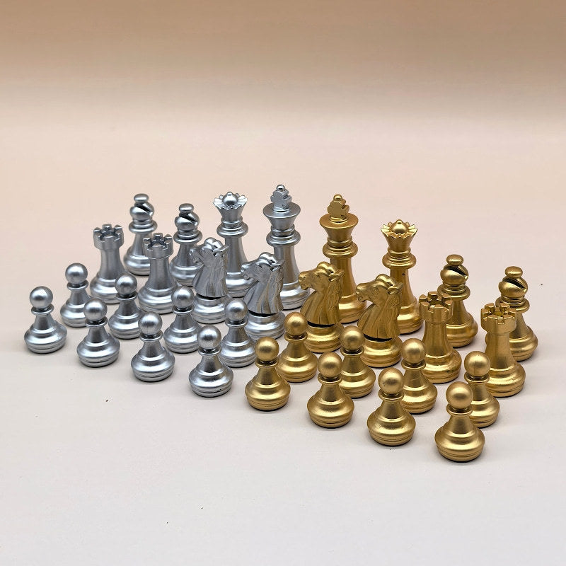 gold and silver magnetic chess set teemdrop
