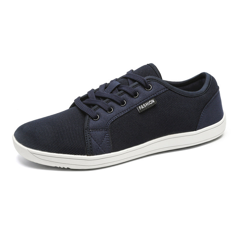 Men's Wide Barefoot Shoes Breathable Mesh Low-Top Non-Slip Outdoor Casual Sneakers teemdrop