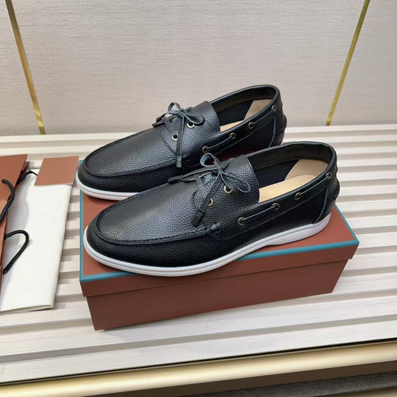 Casual Leather Shoes Simple All-match Fashion Men's Leather Loafers teemdrop