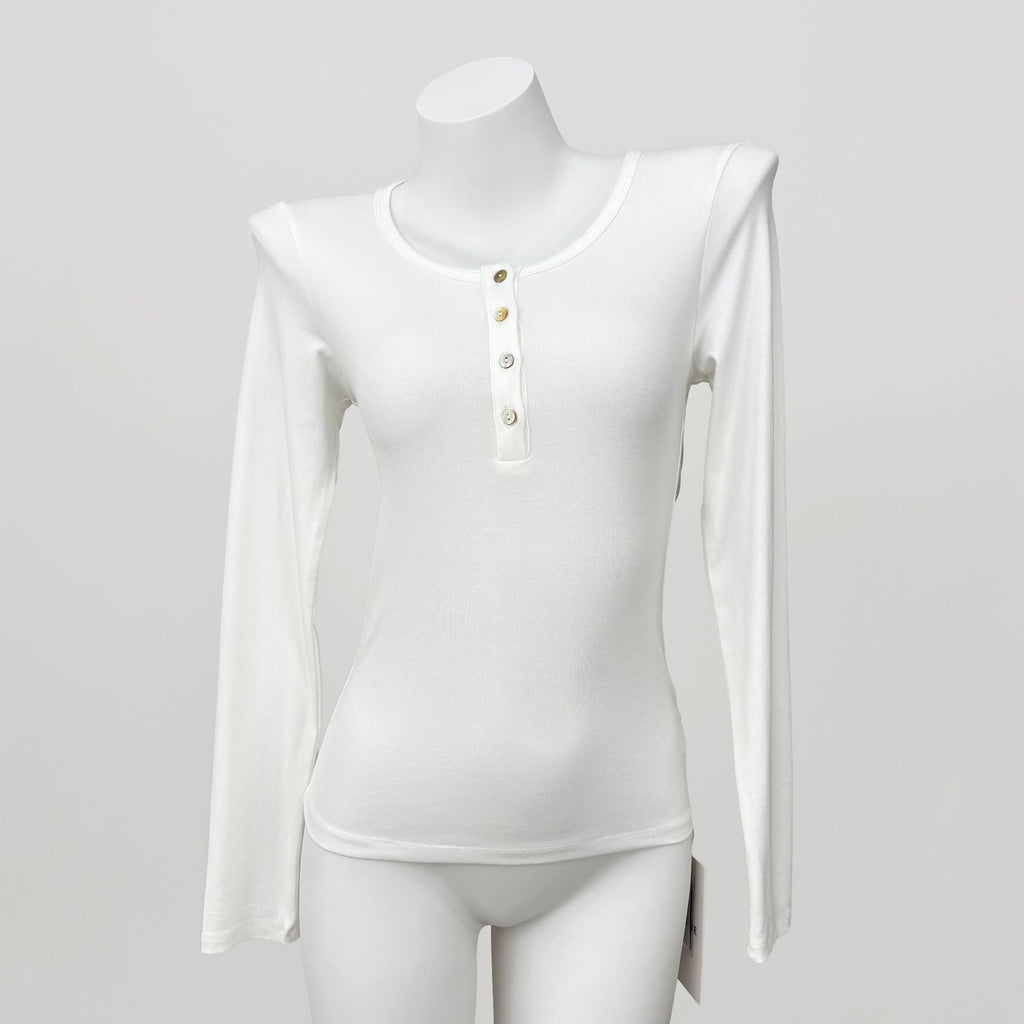 Lady's Korean-style long-sleeved viscose blend cotton T-shirt teemdrop