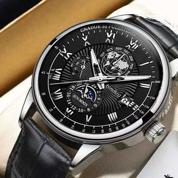 luminous waterproof calendar watch